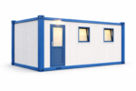 Birou modular cu cadru albastru