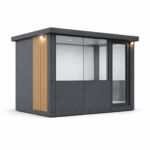 Birou modular modern cu panouri din lemn (1)