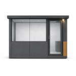 Birou modular modern cu panouri din lemn (1)