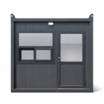 Cabină modulară pe fundal alb