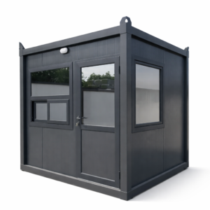 Cabină modulară pe fundal alb