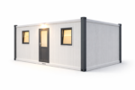 Container birou portabil pe fundal alb