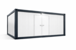 Birou modular alb și negru