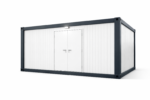 Birou modular alb și negru