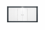 Birou modular alb și negru