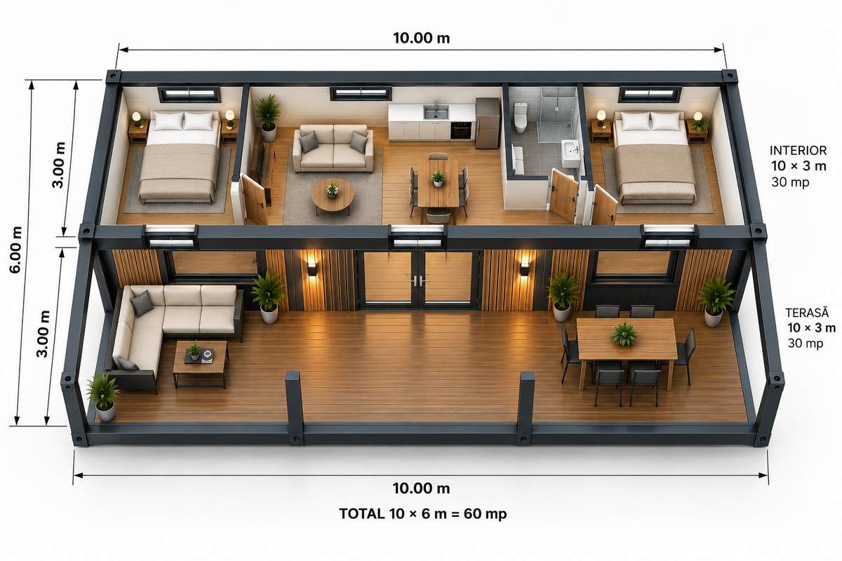 casa modulara 10x6 cu terasa schita 3d 1200x800 casa modulara 10x6 cu terasa schita 3d 1200x800