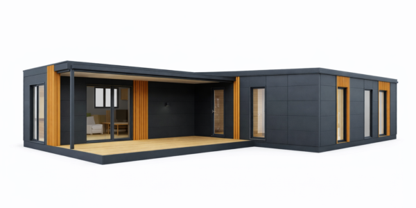 Casă modulară contemporană cu linii clare