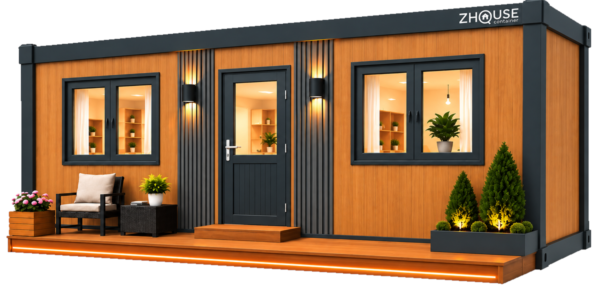 casa din containere 21mp 7x3m dormitor bucatarie si baie zhouse 1200x800 transparent