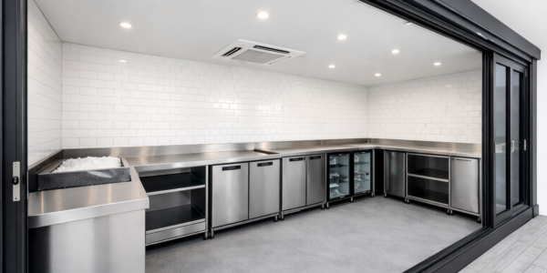 Bucătărie modernă de container comercială