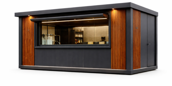 Kiosk modern cu iluminare caldă