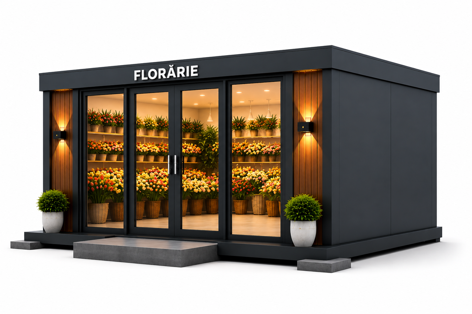 container florarie 6x3 ral7016 container florarie 6x3 ral7016