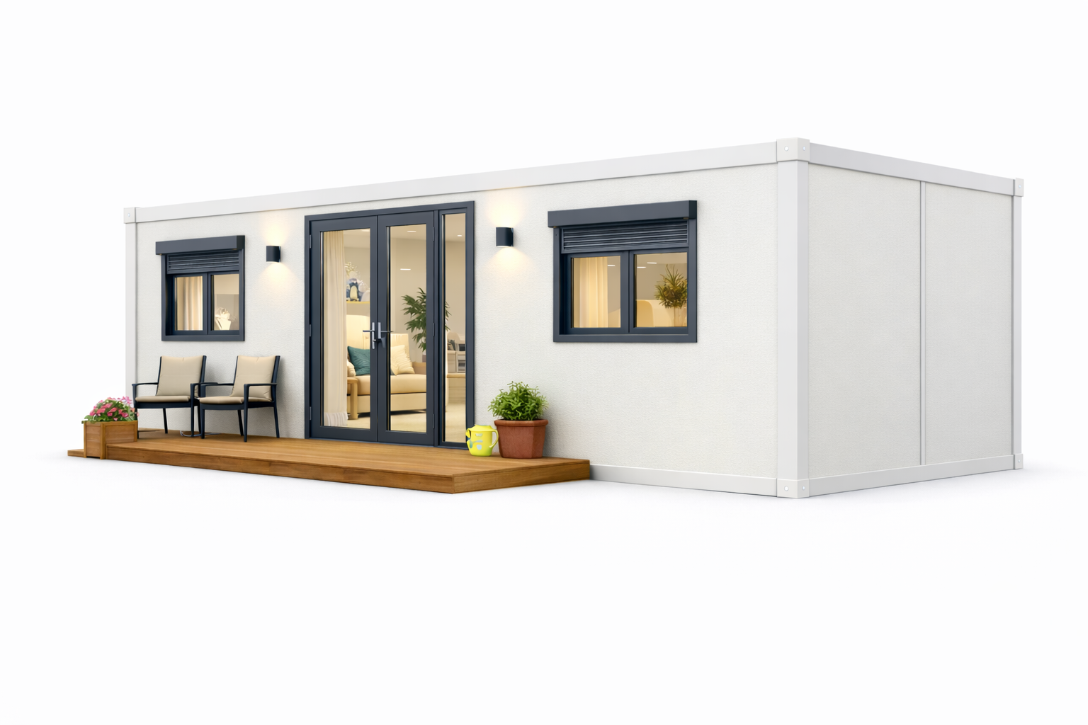 Casă modulară pe terasă din lemn (2)