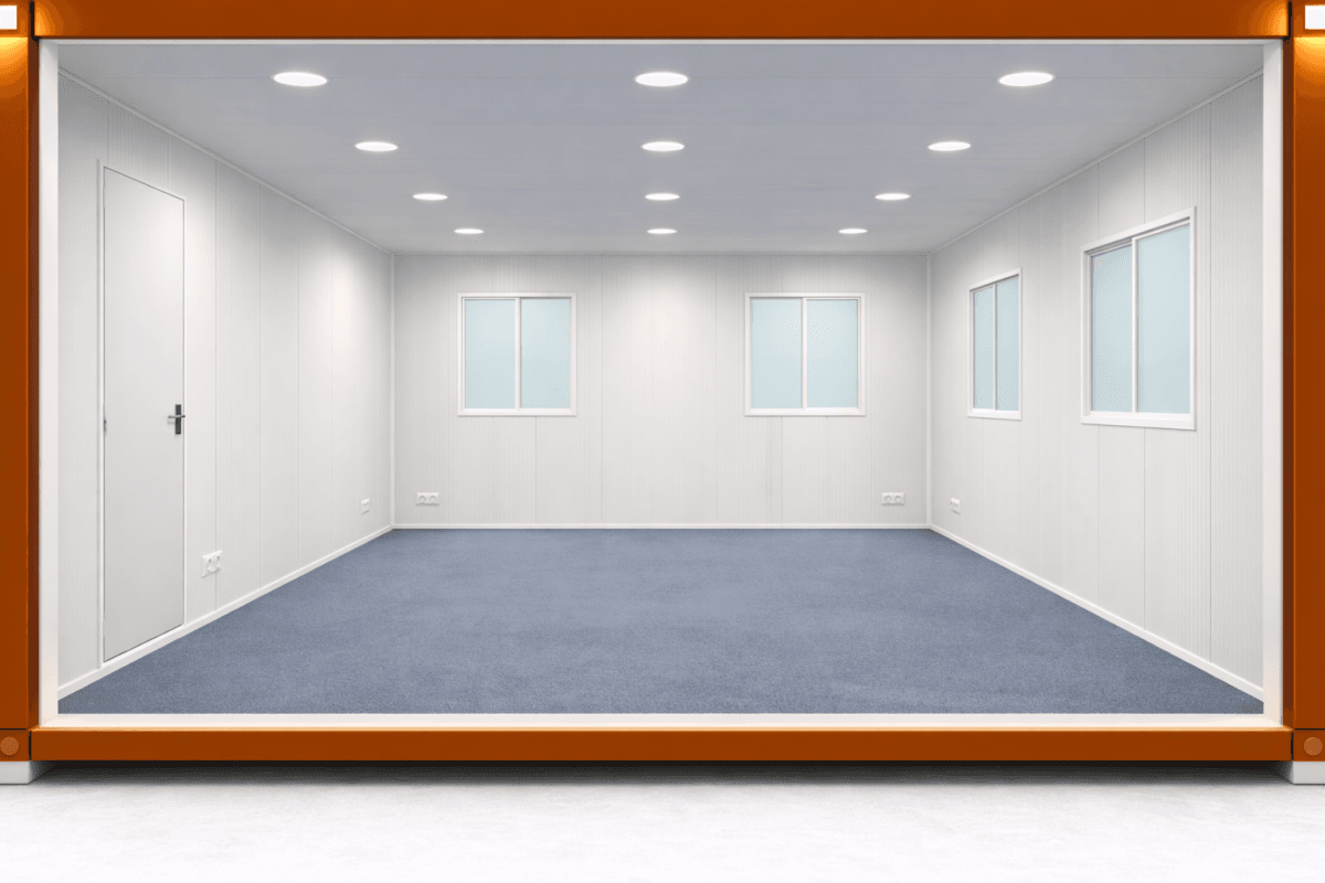 Container modular 6x6 m (36 mp) din 2 module 6x3 m - ZHouseContainer