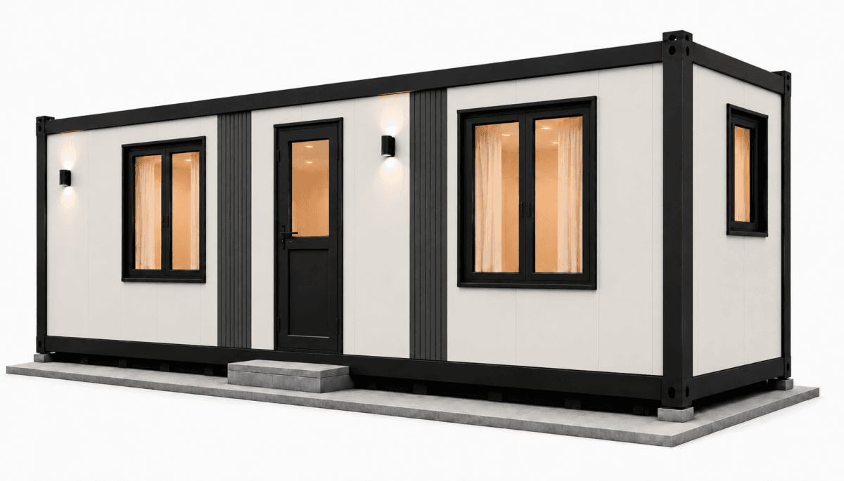 Casă din containere 24 mp (9 × 3 m) (2) Casă din containere 24 mp (9 × 3 m) (2)
