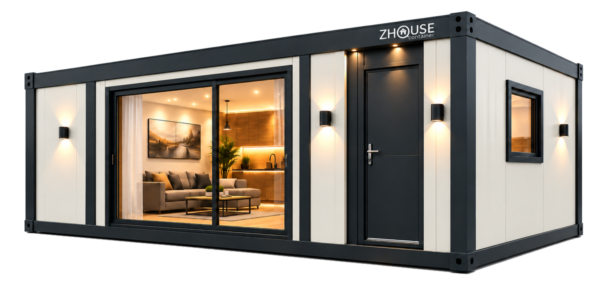 casa din containere 27mp 9x3m 2 camere baie alb ral9002 zhouse 1200x800 transparent (1)